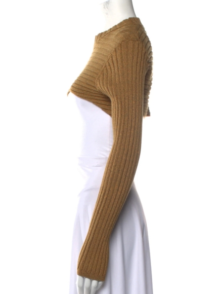 Ronny Kobo Crew Neck Long Sleeve Crop Top,M - Picture 2 of 3